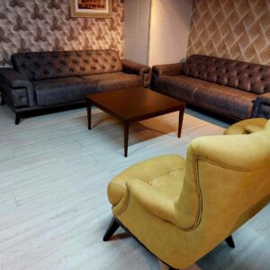 مبلمان رنگ ابی اطلسی