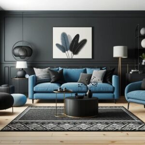 چیدمان مبل در پذیرایی مربع