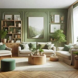 چیدمان مبل راحتی ۸ نفره در پذیرایی مربع