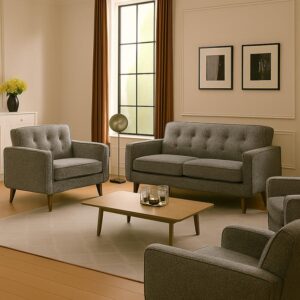 چیدمان مبلمان ۸ نفره پذیرایی مربع