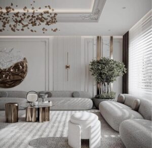 مبلمان تدی رنگ طوسی