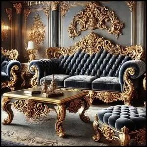 رنگ پارچه مبل با چوب قهوه ای
