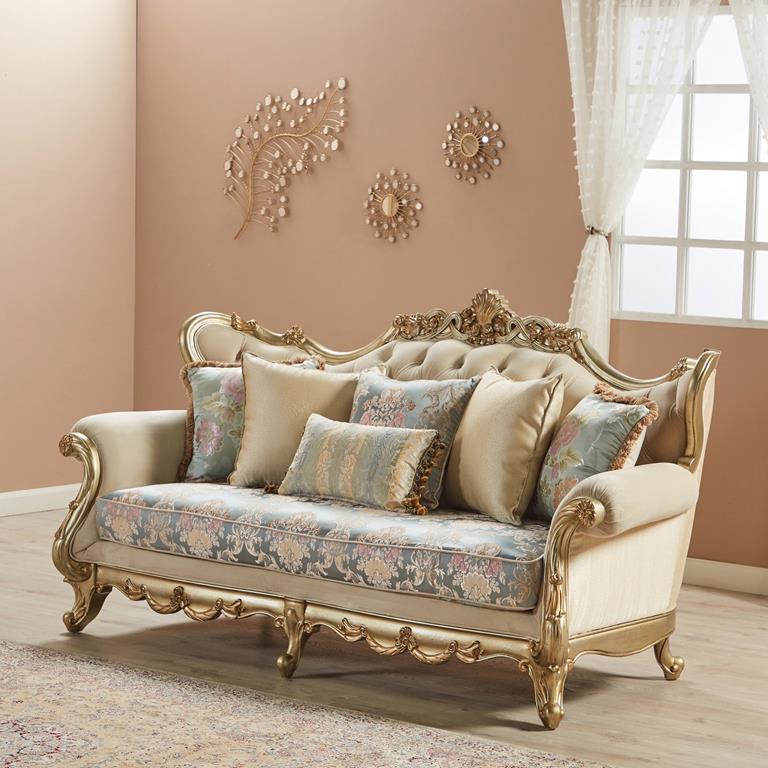 مبل استیل طلایی