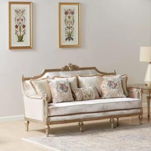 مبل استیل کرم طلایی